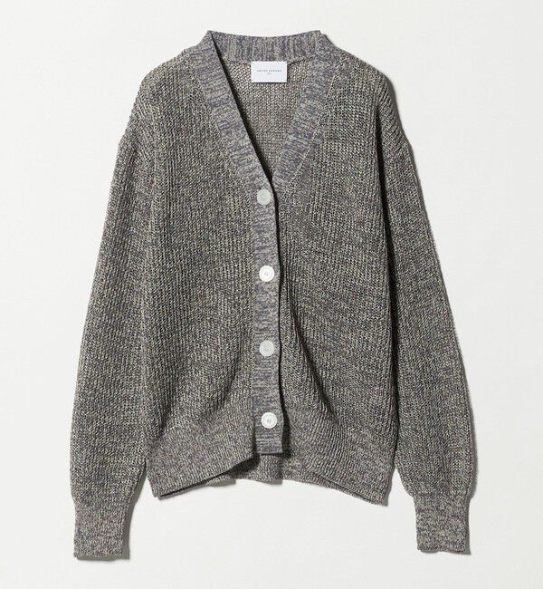 UNITED ARROWS「カラーヤーン Vネック カーディガン ‐ウォッシャブル‐」|カーディガン|DK.GRAY