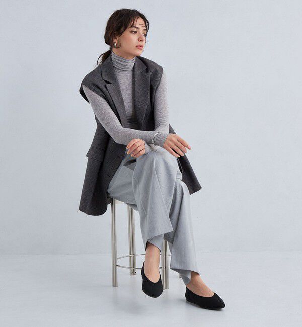 UNITED ARROWS green label relaxing「ウェルネス ニット フラットシューズ -撥水・ウォッシャブル-」|ローファー|