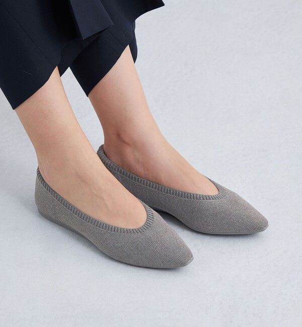 UNITED ARROWS green label relaxing「ウェルネス ニット フラットシューズ -撥水・ウォッシャブル-」|ローファー|