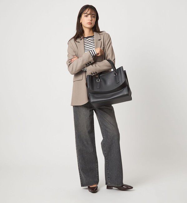 UNITED ARROWS green label relaxing「【WEB限定】トラペーズ ワイドベルト トートバッグ / A4 / 通勤」|トートバッグ|