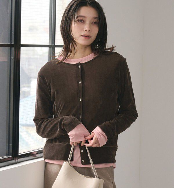 UNITED ARROWS green label relaxing「極みシアーフロッキーカーデ」|カーディガン|DK.BROWN