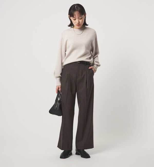 UNITED ARROWS green label relaxing「［size SHORT/TALLあり］キチントボトムス サキソニー ワイド パンツ」|スラックス|