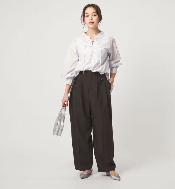 UNITED ARROWS green label relaxing「レースアップ ブラウス」|シャツ・ブラウス|