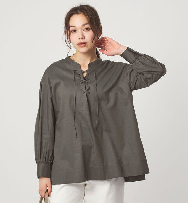 UNITED ARROWS green label relaxing「レースアップ ブラウス」|シャツ・ブラウス|