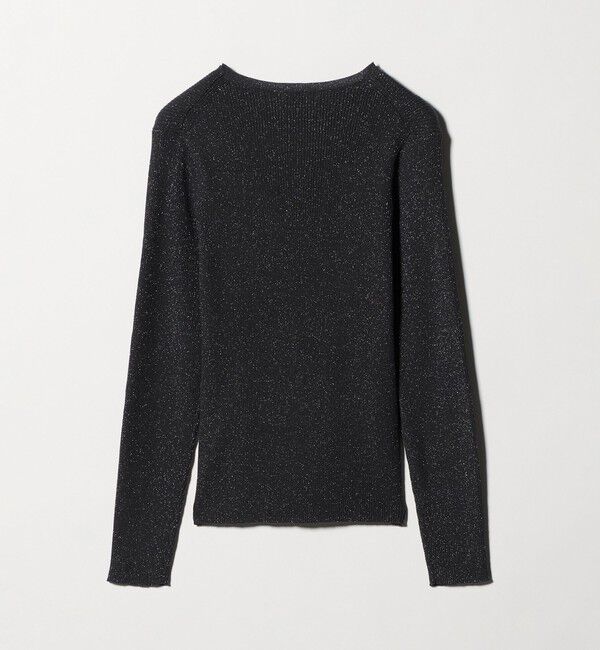 UNITED ARROWS green label relaxing「ラメ リブ クルーネック ニット プルオーバー」|ニット・セーター|