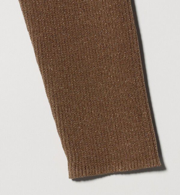 UNITED ARROWS green label relaxing「ラメ リブ クルーネック ニット プルオーバー」|ニット・セーター|