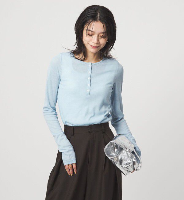 UNITED ARROWS green label relaxing「【別注】＜PROTAGONISTA＞ヘンリーネック ロングスリーブ Tシャツ」|Tシャツ・カットソー|