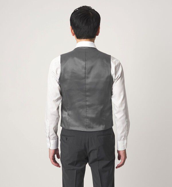 UNITED ARROWS green label relaxing「A+ TWPU トロピカル無地 スリム 5B セットアップ ベスト -ウォッシャブル-」|スーツ|