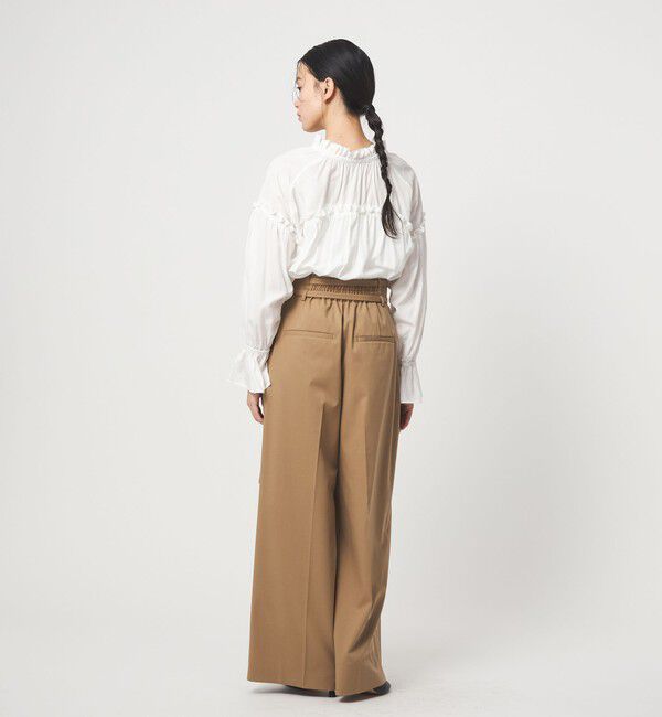 EMMEL REFINES「＜EMMEL REFINES＞EM フリルギャザー スキッパー ブラウス」|シャツ・ブラウス|