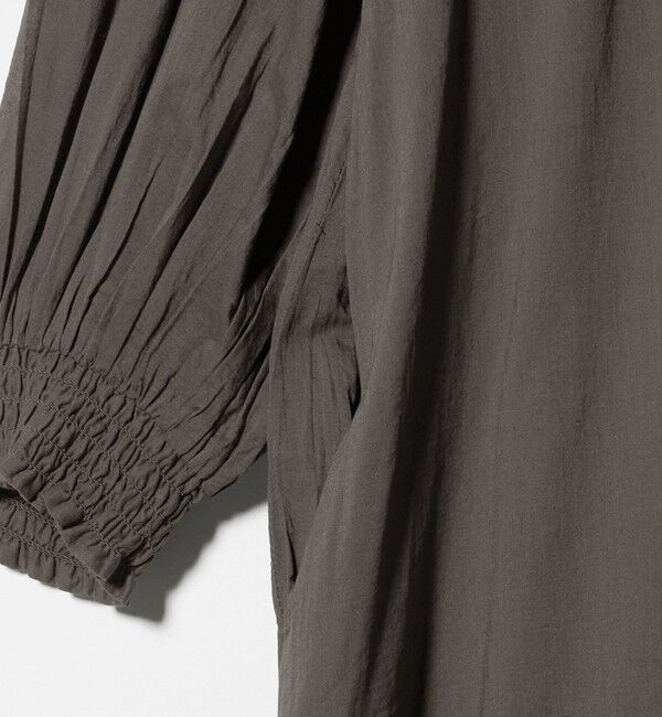 UNITED ARROWS green label relaxing「ギャザー ソリッド シャツワンピース」|ワンピース|