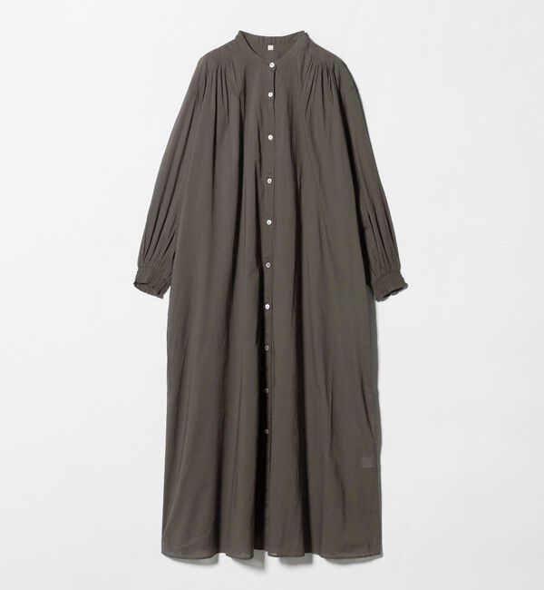 UNITED ARROWS green label relaxing「ギャザー ソリッド シャツワンピース」|ワンピース|