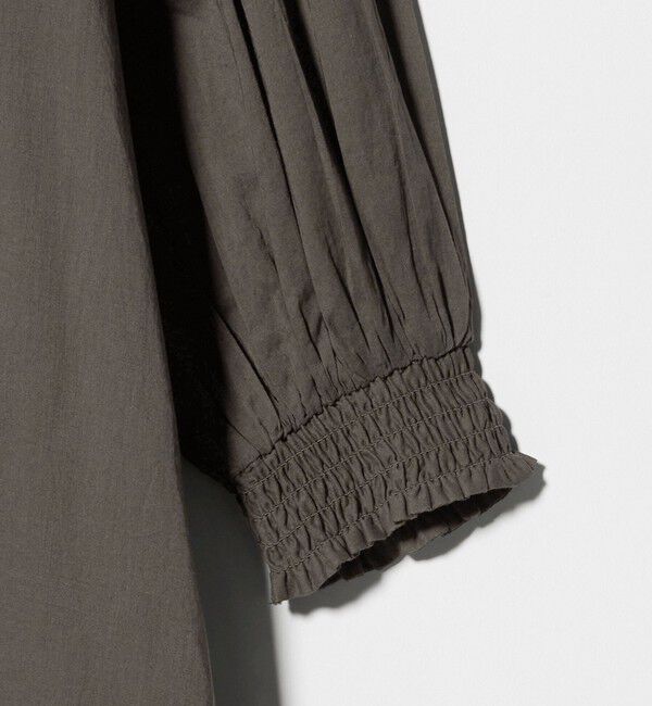 UNITED ARROWS green label relaxing「ギャザー ソリッド シャツワンピース」|ワンピース|