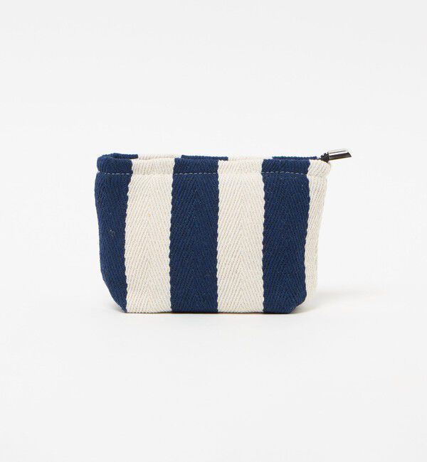 EMMEL REFINES「＜EMMEL REFINES＞EM ストライプ ポーチ」|財布|NAVY