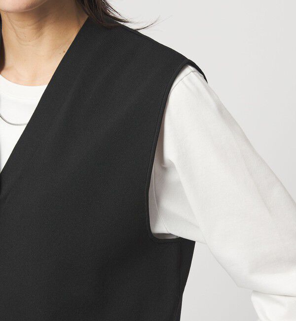 UNITED ARROWS green label relaxing「フリル ドッキング ペプラム ニット ジレ ウォッシャブル」|ベスト・ジレ|