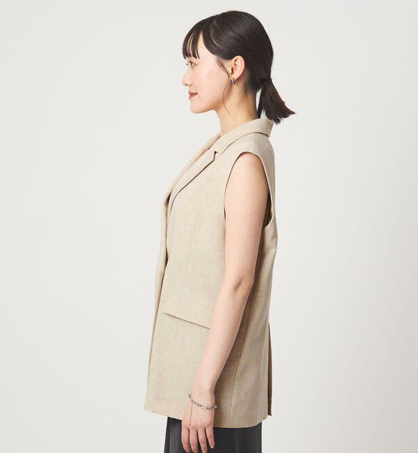 UNITED ARROWS green label relaxing「ラスティック ツイル ジレ マシンウォッシャブル ストレッチ UVカット 吸水速乾」|ベスト・ジレ|