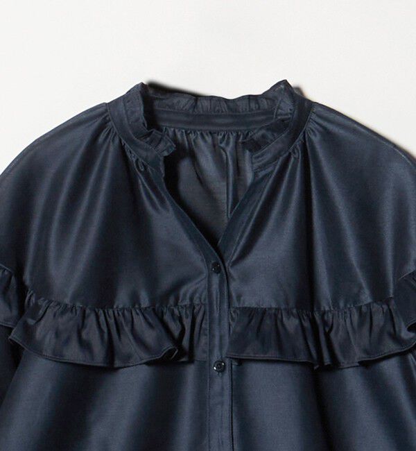 UNITED ARROWS green label relaxing「カールマイヤー ヨーク フリル ブラウス マシンウォッシャブル 通気性」|シャツ・ブラウス|