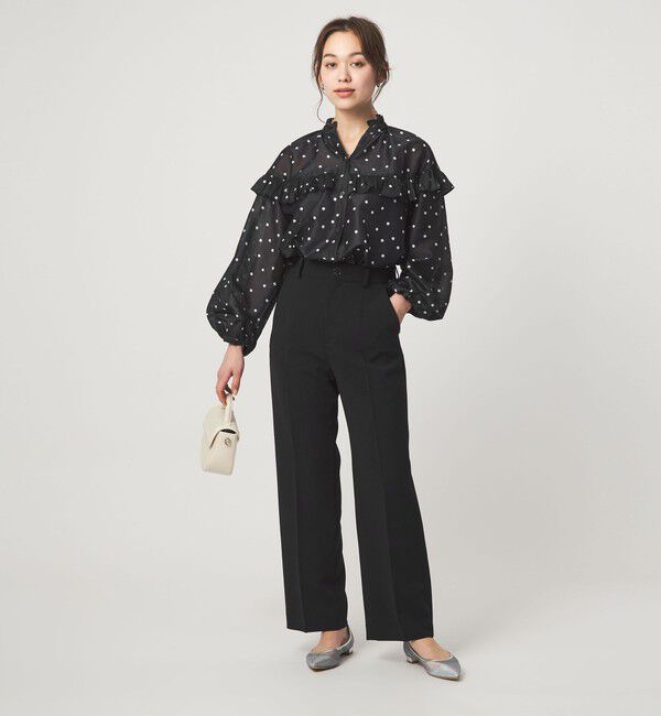 UNITED ARROWS green label relaxing「カールマイヤー ヨーク フリル ブラウス マシンウォッシャブル 通気性」|シャツ・ブラウス|