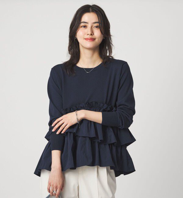 UNITED ARROWS green label relaxing「ティアード ドッキング プルオーバー ニット 3」|ニット・セーター|