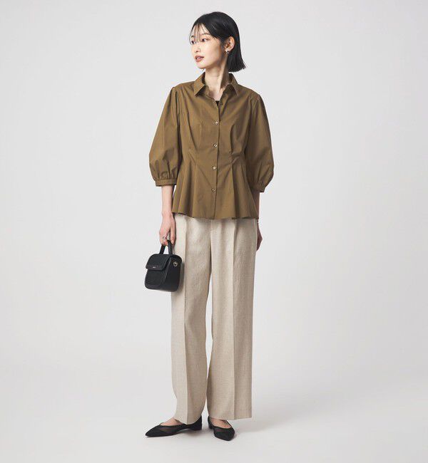 UNITED ARROWS green label relaxing「ウエスト タック フレア シャツ」|シャツ・ブラウス|