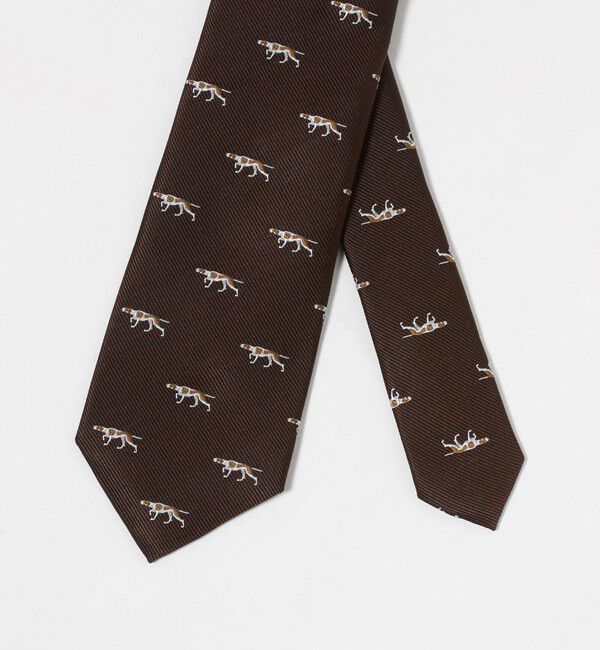 UNITED ARROWS green label relaxing「GLR ジャパン タンゴ 8.0cm モチーフ2 犬柄 ネクタイ」|ネクタイ・蝶ネクタイ|