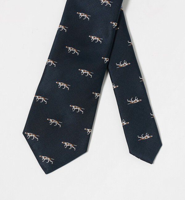UNITED ARROWS green label relaxing「GLR ジャパン タンゴ 8.0cm モチーフ2 犬柄 ネクタイ」|ネクタイ・蝶ネクタイ|