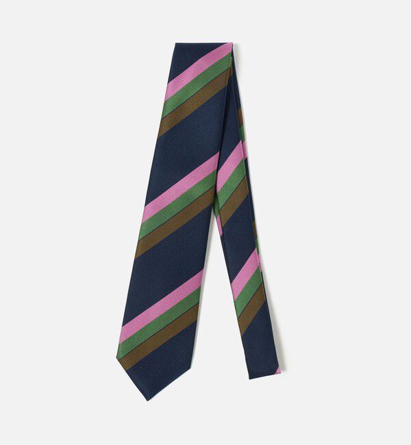 UNITED ARROWS green label relaxing「GLR ジャパン タンゴ 8.0cm ストライプ6 ネクタイ」|ネクタイ・蝶ネクタイ|NAVY