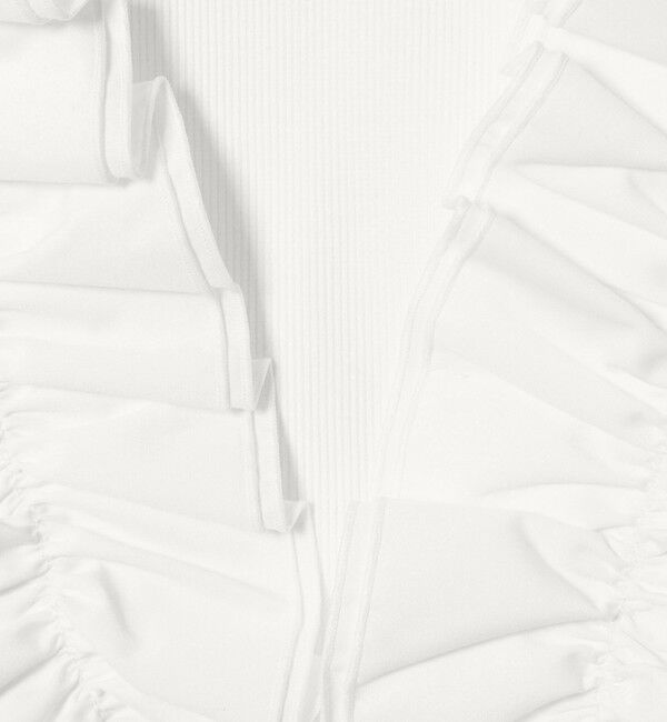 EMMEL REFINES「＜EMMEL REFINES＞EM テレコフリル ギャザー プルオーバー」|Tシャツ・カットソー|