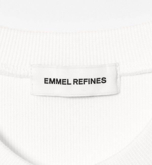 EMMEL REFINES「＜EMMEL REFINES＞EM テレコフリル ギャザー プルオーバー」|Tシャツ・カットソー|