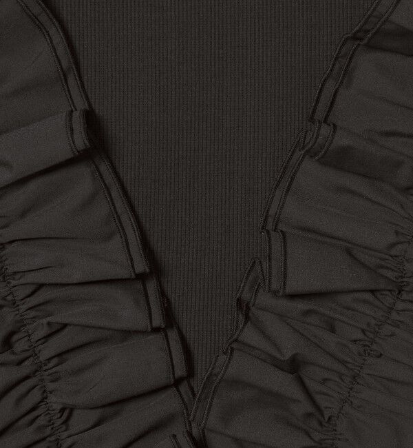 EMMEL REFINES「＜EMMEL REFINES＞EM テレコフリル ギャザー プルオーバー」|Tシャツ・カットソー|