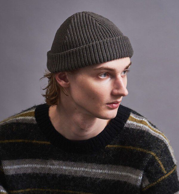 MONKEY TIME「アゼ ショート ビーニー」|ハット|DK.GRAY