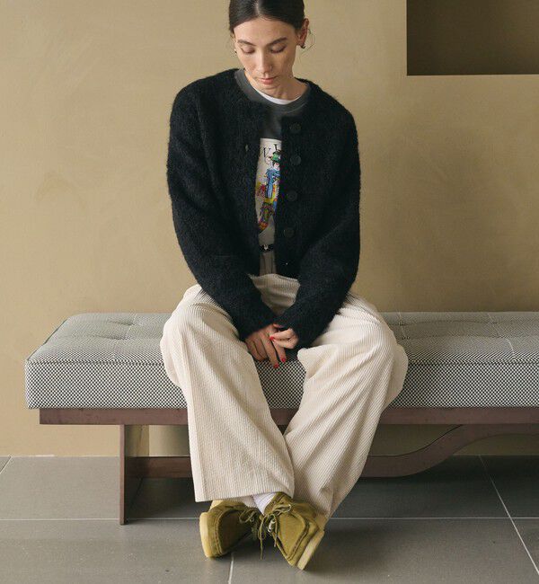 BEAUTY&YOUTH UNITED ARROWS「ウールブレンド ブークレ クルーネックカーディガン」|カーディガン|