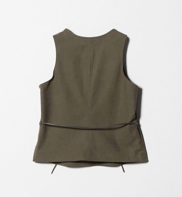 ATTISESSION「＜ATTISESSION＞スエードライク ナローベルト トップス」|ベスト・ジレ|