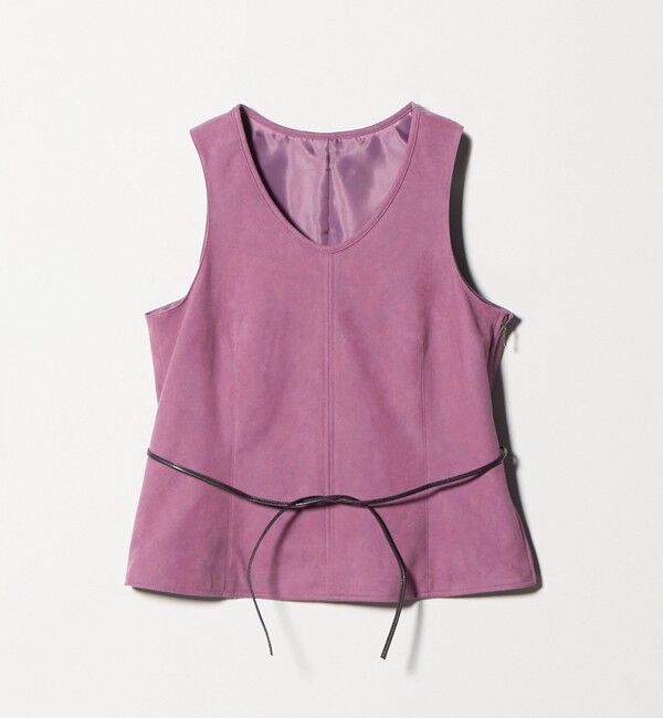 ATTISESSION「＜ATTISESSION＞スエードライク ナローベルト トップス」|ベスト・ジレ|