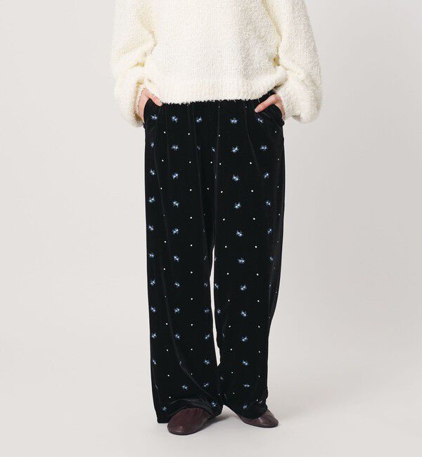 BEAUTY&YOUTH UNITED ARROWS「エンブロイダリー ベロアイージーパンツ ウォッシャブル」|その他|