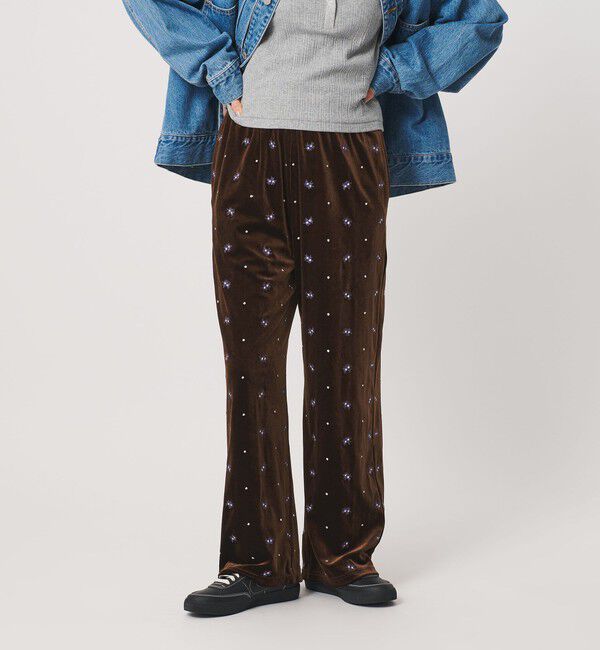 BEAUTY&YOUTH UNITED ARROWS「エンブロイダリー ベロアイージーパンツ ウォッシャブル」|その他|