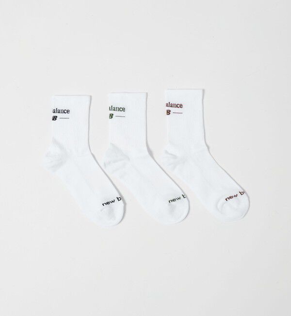 BEAUTY&YOUTH UNITED ARROWS「＜New Balance＞ロゴ ソックス/3P」|ソックス|WHITE