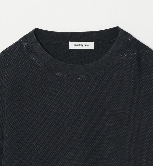 MONKEY TIME「ウォッシュド ワッフル クルーネック」|Tシャツ・カットソー|