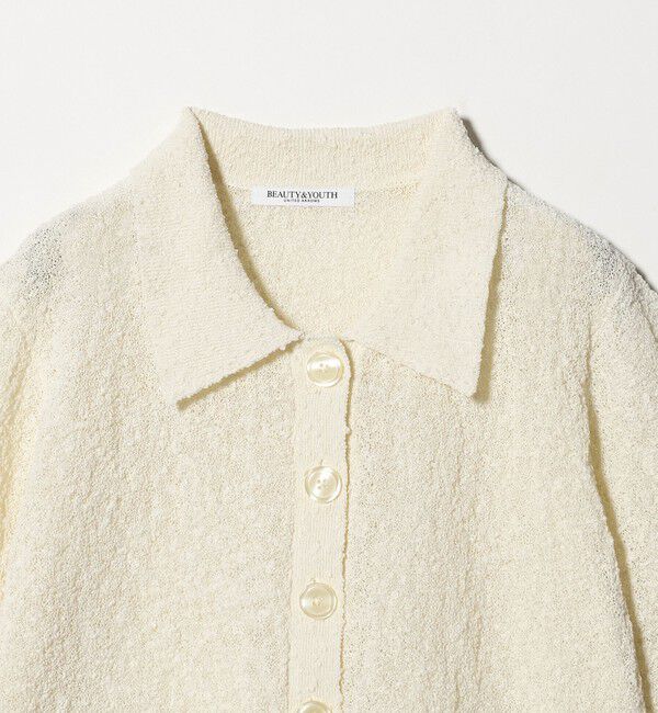 BEAUTY&YOUTH UNITED ARROWS「ノットヤーンニット ハーフスリーブ シャツ カーディガン ウォッシャブル」|カーディガン|