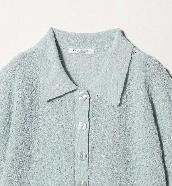 BEAUTY&YOUTH UNITED ARROWS「ノットヤーンニット ハーフスリーブ シャツ カーディガン ウォッシャブル」|カーディガン|