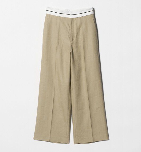 BEAUTY&YOUTH UNITED ARROWS「麻ブレンド マーベルト ワイドパンツ UVカット」|チノ|