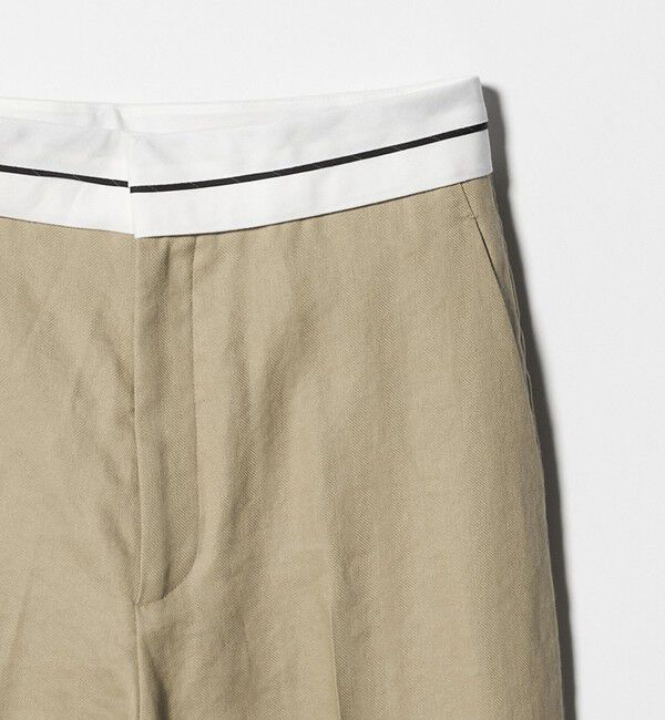 BEAUTY&YOUTH UNITED ARROWS「麻ブレンド マーベルト ワイドパンツ UVカット」|チノ|