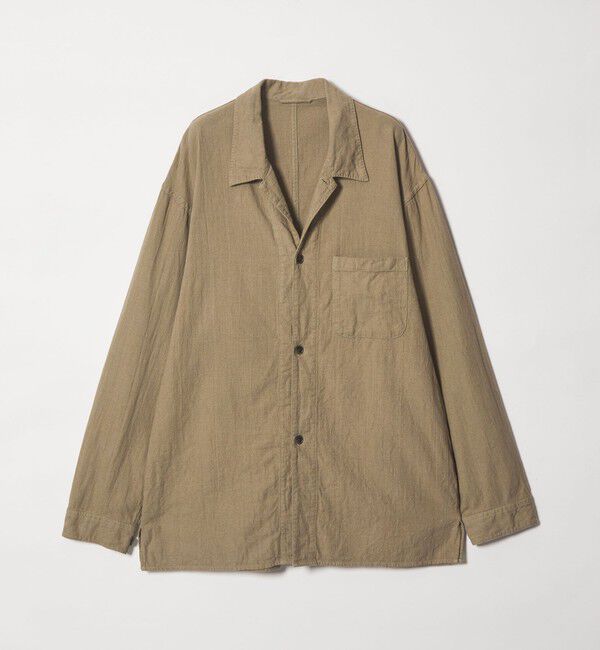STEVEN ALAN「＜Steven Alan＞ CL クレープ オープンカラー オーバー シャツ」|シャツ・ブラウス|BEIGE