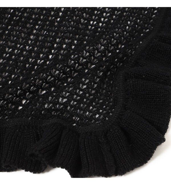 BEAMSBOY「透かし編み フリル ストール」|マフラー|