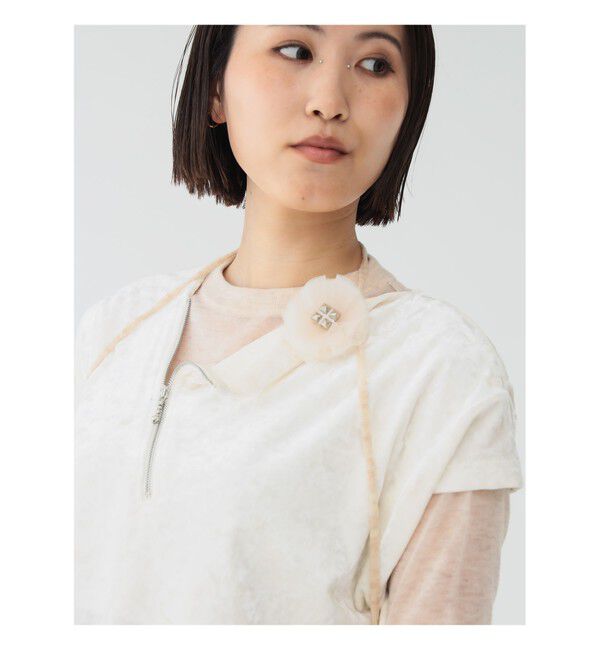 BEAMSBOY「maturely / フラワー スタッズ コサージュ クリップ」|その他|IVORY