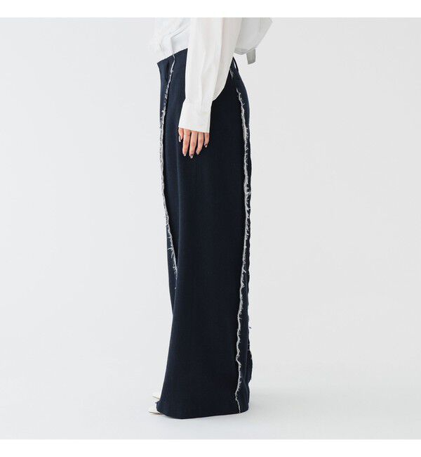 BEAMSBOY「リサイクルウール カットオフ スラックス」|スラックス|