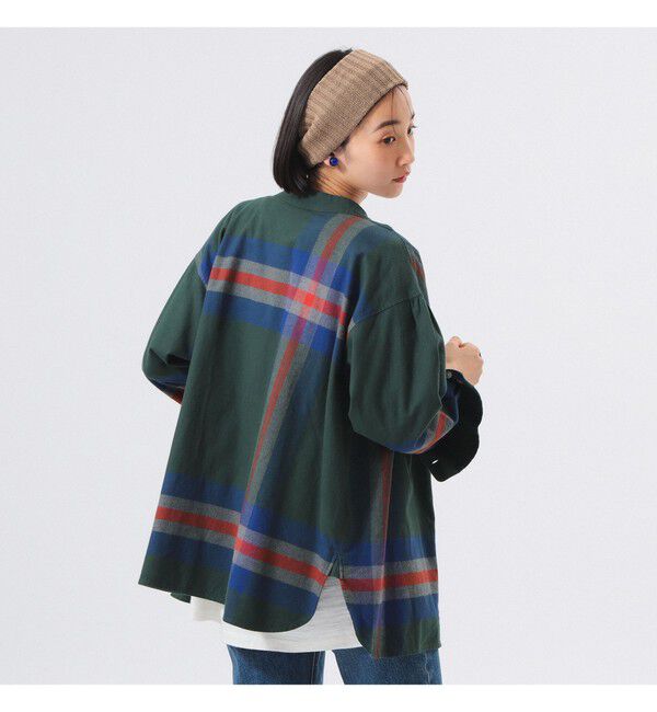 BEAMSBOY「ビッグ タータン バスク シャツ」|シャツ・ブラウス|