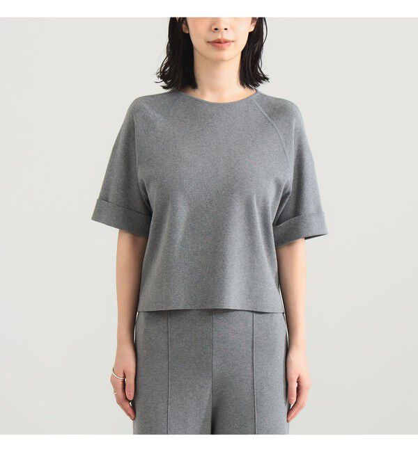 Demi-Luxe BEAMS 「AK+1 / 総針 ショート ニット」|ニット・セーター|