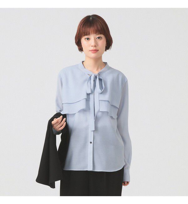 Ray BEAMS 「ボウタイ Wヨーク ブラウス」|シャツ・ブラウス|