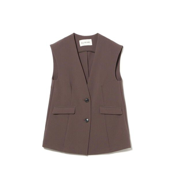 Ray BEAMS 「2ボタン シングル ノースリーブ ジレ」|ベスト・ジレ|