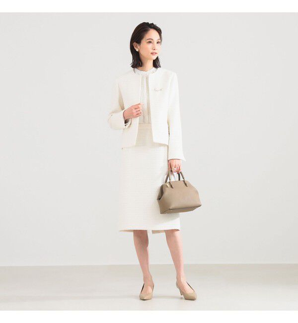 Demi-Luxe BEAMS 「ツイード クルーネック ジャケット＊」|ダッフルコート|